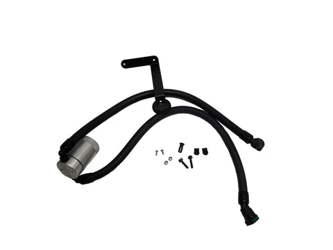 J&amp;L 2011-2024 Ford F-150 2.7L/3.5L/5.0L Passenger Side Oil Separator 3.0 - Clear Anodized - 3016P-C
