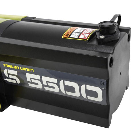 Superwinch 5500 LBS 12V DC 1/4in x 60ft Synthetic Rope S5500 Winch - 1455201