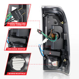 ANZO 1997-2003 Ford F-150 LED Tail Lights w/ Light Bar Black Housing Smoke Lens - 311378