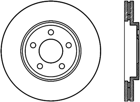 StopTech 03-11 Ford Crown Victoria Cryo Slotted Front Left Sport Brake Rotor - 126.61072CSL