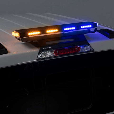 Putco 24In Universal 24In Tri Color Hornet Light (Amber/Blue/White) - LED Stealth Rooftop Strobe Bar - 950224