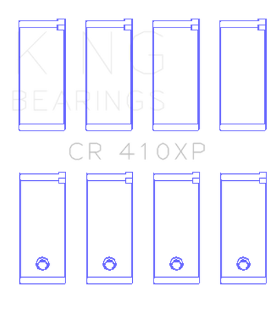 King Engine Bearings Ford Lotus 1.5L / 1.6L OHV (Size STD) Performance Rod Bearing Set - CR410XP