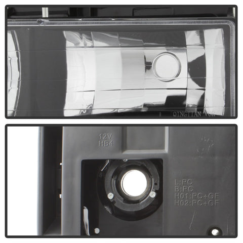 xTune GMC C/K Series 94-98 Headlights w/ Corner and Parking Lights - Black HD-JH-GCK94-BK-SET - 9037405