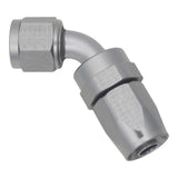 DeatschWerks 8 AN Female Flare Swivel 60-degree Hose End CPE - Anodized DW Titanium - 6-02-0822