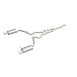MagnaFlow Cat Back, SS, 2.5in, Street, Dual Split Polished 4.5in Tips 2015 Ford Mustang Ecoboost - 19097