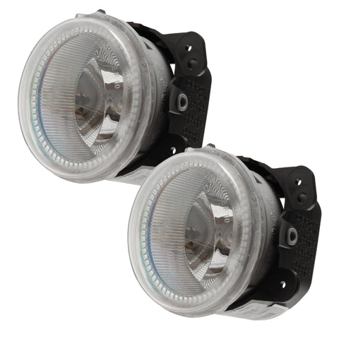 Oracle Lighting 10-15 Jeep Wrangler JK Pre-Assembled LED Halo Fog Lights -Pink - 7159-009