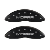 MGP 4 Caliper Covers Engraved Front & Rear MOPAR Red finish silver ch - 55002SMOPRD