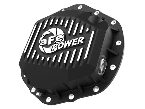 aFe 2020 Chevrolet Silverado 2500 HD Rear Differential Cover Black ; Pro Series w/ Machined Fins - 46-71260B