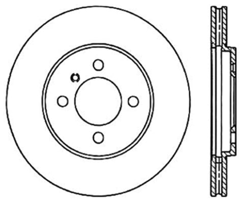 StopTech 84-91 BMW 3-Series Cryo Slotted Front Left Sport Brake Rotor - 126.34018CSL