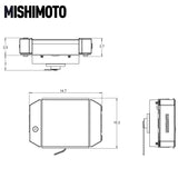 Mishimoto Universal Drag Race Performance Aluminum Radiator - Black - MMRAD-UNI-DRGBK