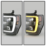 Spyder Ford F-250/350/450 08-10 V2 High-Power LED Headlights-Switch Back-Black PRO-YD-FS08PL-SBLB-BK - 5087751