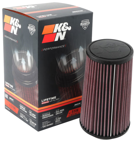 K&N Filter Universal Rubber Filter 2.75in Flange 4.75in Base 4in Top 8in Height - RU-5144