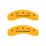 MGP 4 Caliper Covers Engraved Front & Rear Explorer Yellow Finish Black Char 2006 Ford Explorer - 10041SXPLYL