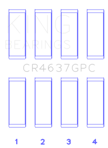 King Engine Bearings Audi BYT/ CDNC/ CCZD/ CPSA (Size 0.26) Connecting Rod Bearing Set - CR4637GPC.026