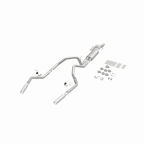 MagnaFlow 11 Ford F-150 3.7L/5.0L/6.2L SS Catback Exhaust Dual Split Rear Exit w/ 3.5in SS Tips - 15460