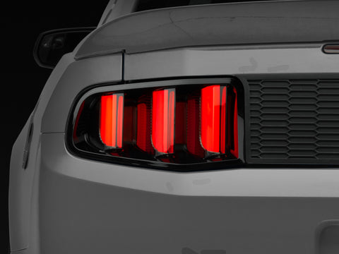 Raxiom 10-12 Ford Mustang Vector V2 LED Tail Lights - Gloss Black Housing (Clear Lens) - 405839