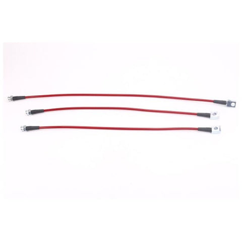 Power Stop 97-06 Jeep Wrangler Front & Rear SS Braided Brake Hose Kit - BH00013