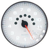 Autometer Spek-Pro Gauge Tachometer 5in 11K Rpm W/Shift Light & Peak Mem White/Black - P239128