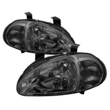 xTune Honda Del Sol 93-97 1Pc Crystal Headlights Smoke HD-ON-HDEL93-1P-SM - 5013439