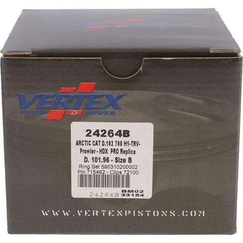 Vertex Piston 08-11 Arctic Cat 700 H1 EFI 700cc Forged Replica Piston Kit - 24264B