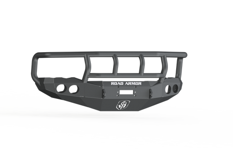 Road Armor 03-05 Dodge 2500 Stealth Front Winch Bumper w/Titan II Guard - Tex Blk - 44042B