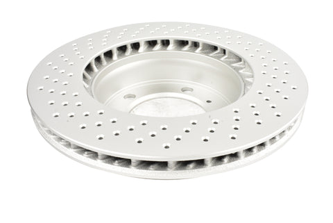 DBA 05-06 Porsche Boxster S (w/Iron Rotor) Coupe Front Right En-Shield OE Drilled Rotor - DBA3602OEXR