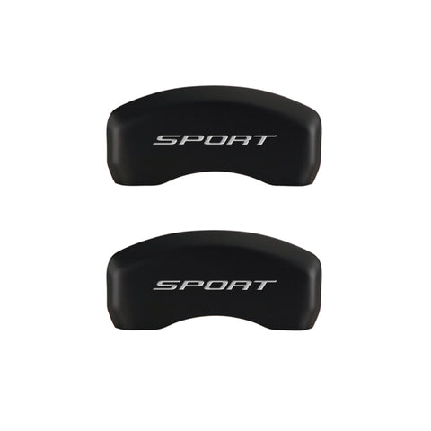 MGP 4 Caliper Covers Engraved Front & Rear No Bolts/Sport 2015 Red finish silver ch - 10241SSP2RD