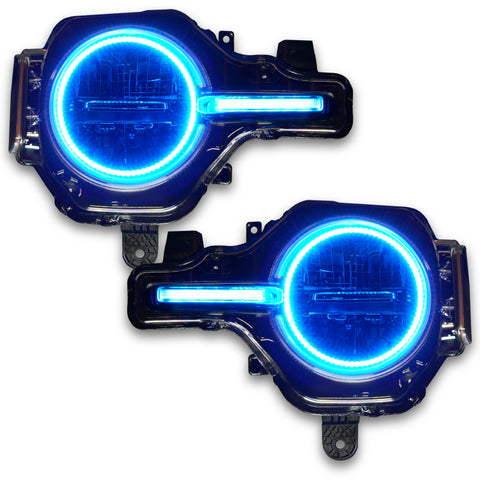 Oracle 21-22 Ford Bronco Headlight Halo Kit w/DRL Bar - Base Headlights -w/2.0 Controller - 1471-333