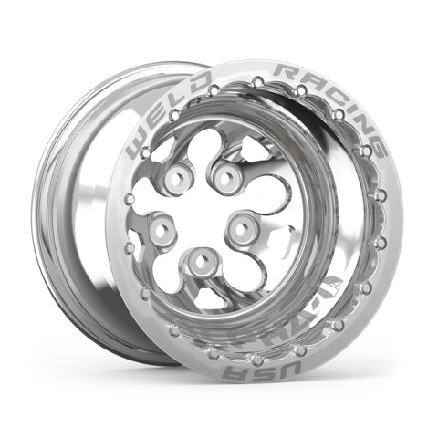 Weld Alpha-1 15x14 / 5x4.75 BP / 4in. BS Wheel - Polished DBL MT - 83P-514278MPS