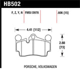 Hawk 2007-2014 Audi Q7 Premium HPS 5.0 Rear Brake Pads - HB502B.606