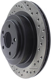 StopTech 06-07 Subaru Impreza WRX (Exc STi) Slotted & Drilled Left Rear Rotor - 127.47025L