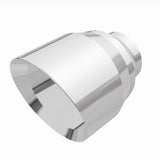 MagnaFlow Tip Stainless Double Wall Round Single Outlet Polished 4.5in DIA 2.5in Inlet 5.75in Length - 35224