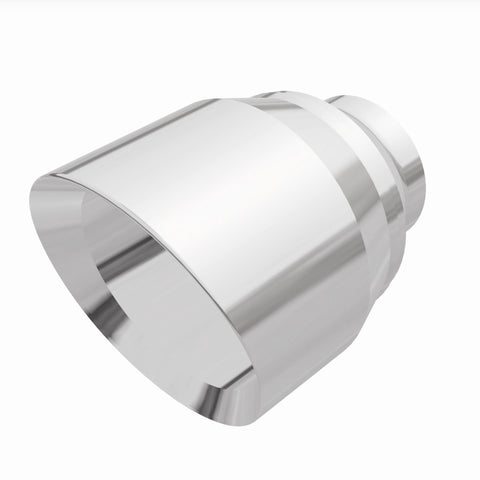 MagnaFlow Tip Stainless Double Wall Round Single Outlet Polished 4.5in DIA 2.5in Inlet 5.75in Length - 35224