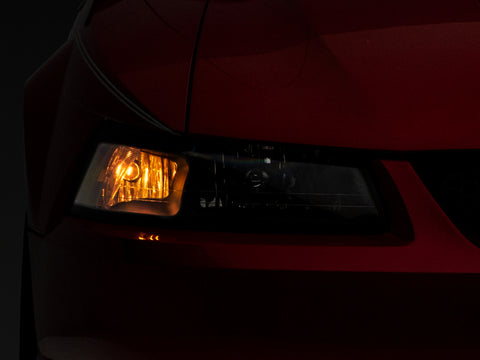 Raxiom 99-04 Mustang Axial Series OEM Style Replacement Headlights- Black Housing (Clear Lens) - 413419