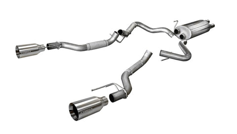 Corsa 2017-2020 Ford F-150 Raptor 3.5L Sport Cat-Back Dual Rear Exit w/ 5in Satin Polished Tip - 14397