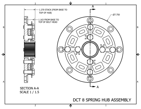 Clutch Masters Heavy Duty Sprung Hub for Custom DCT Flywheel Applications - DCT-SHCA