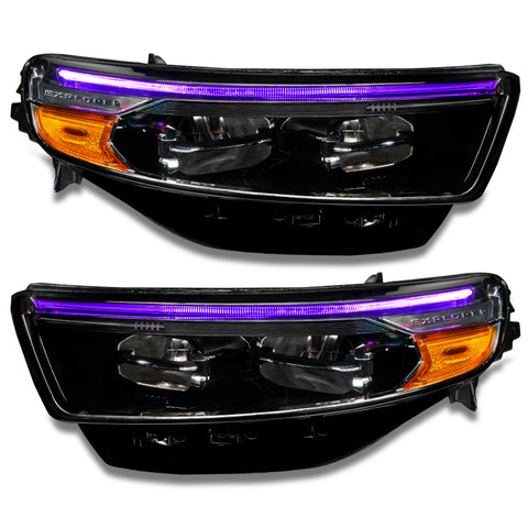 Oracle 20-22 Ford Explorer Dynamic RGB Headlight DRL Kit - - w/ Simple Controller - 1472-504
