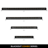 Go Rhino Xplor Blackout Combo Series Dbl Row LED Light Bar w/Amber (Side/Track Mount) 32in. - Blk - 753003012CDS