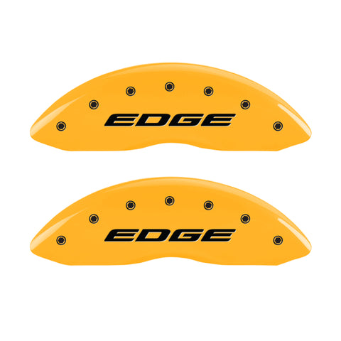 MGP 4 Caliper Covers Engraved Front & Rear EDGE/2015 Yellow finish black ch - 10241SEDEYL