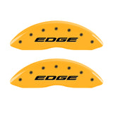 MGP 4 Caliper Covers Engraved Front & Rear EDGE/2015 Yellow finish black ch - 10242SEDEYL