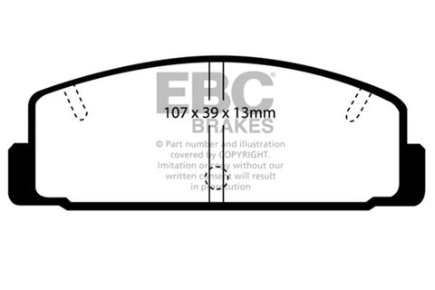 EBC 03-04 Mazda Protege 2.0 Turbo (Mazdaspeed) Greenstuff Rear Brake Pads - DP2729