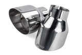 APR Single-Walled 4in Slash-Cut Tips - Polished Silver - Set of 2 - TPK0004