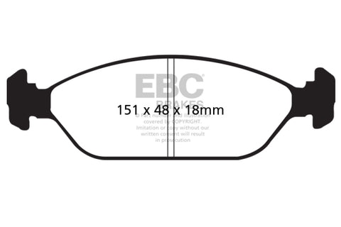 EBC 93-00 Kia Sephia 1.6 (Upgraded Front Brakes) Greenstuff Front Brake Pads - DP21726
