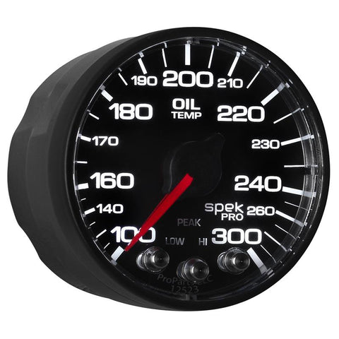 Autometer Spek-Pro 52.4mm 100-300 F Deg Digital Stepper Motor Oil Temp Gauge - P322328