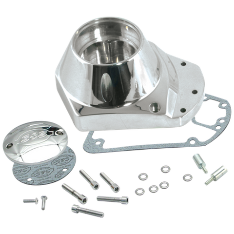S&S Cycle 73-92 BT Billet Ignition Cover Gearcover - Chrome - 106-4211