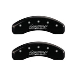 MGP 4 Caliper Covers Engraved Front & Rear Lightning Black finish silver ch - 10021SLTGBK