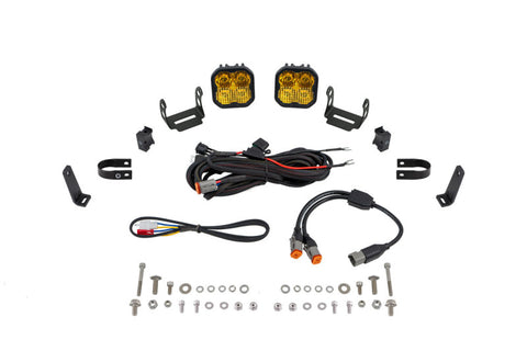 Diode Dynamics SS3 LED Bumper 1 1/4 In Roll Bar Kit Pro - Yellow Combo (Pair) - DD7690