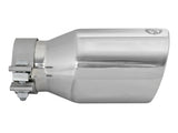 aFe MACH Force-Xp Univ 304 SS Double-Wall Clamp-On Exhaust Tip - Polished - 3in Inlet - 4.5in Outlet - 49T30454-P092