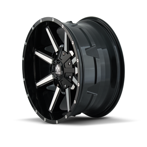 Mayhem 8104 Arsenal 18x9 / 8x180 BP / 18mm Offset / 124.1mm Hub Black/Machined Face Wheel - 8104-8978B18