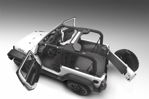 BedRug 07-10 Jeep JK 2Dr Rear 5pc BedTred Cargo Kit (Incl Tailgate & Tub Liner) - BTJK07R2